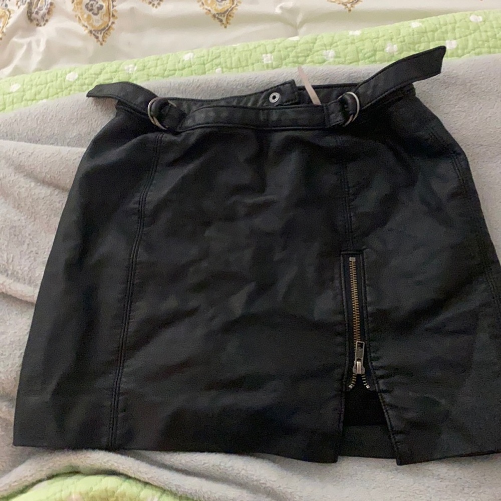 Free people vegan leather skirt. WORN ONCE